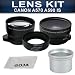 Essential Lens Kit for CANON POWERSHOT A570 IS, A590 IS, Includes: 2.0X Telephoto and 0.45X Wide Angle High Definition Lenses (with Lens Adapter Tube) + Adapter Ring Kit + 1 Ultra Fine GOJA Microfiber Cleaning Cloth.