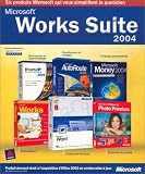 Revue Microsoft  / Works Suite 2004 CD (Word, Works 7,0, Money 2004, Encarta Encyclopédie 2004, Autoroute 2004, Picture it Premium 9)
