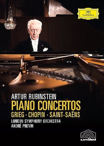 CD-Charts  DVD : Grieg, Chopin & Saint Saens Piano Concertos / Previn, Rubinstein, London Symphony Orchestra