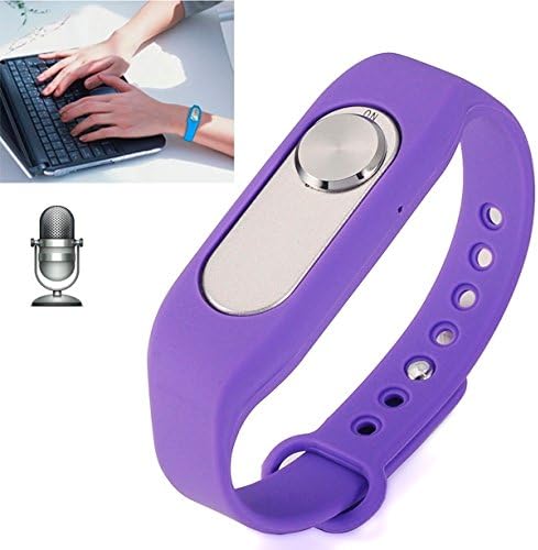 Wearable Wristband 4GB Digital Voice Recorder Wrist Watch, One Button Long Time Recording(Purple)