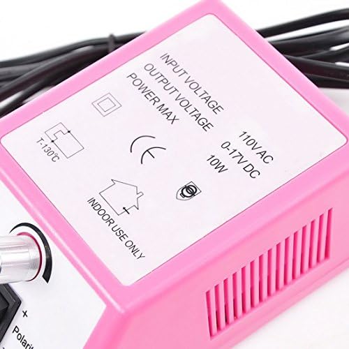 Shinejun Electric Nail Drill Manicure Pedicure Acrylics Gel Polish Salon Drill Professional Electric Nail Files Salon Nail Drill Bits for Acrylic Nails (Pink)