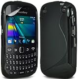 Gadget Giant Blackberry Curve 9320 - S Line Gel Grip Silicone Case Cover & LCD Screen Protector (Black)
