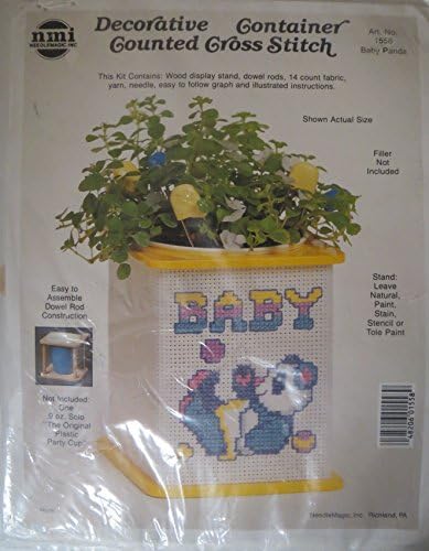Decorative Container Counted Cross Stitch Baby Pandaa 1558