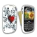 Blanc Et Rouge �l�gant Coeur Mod�le Silicon Gel Etui Pour Blackberry Curve 8520 Et Ecran Protecteur Gratuitement De Yousave