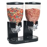 Zevro Dual Dry Food Dispenser, Black/Chrome