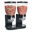 Zevro Dual Dry Food Dispenser, Black/Chrome