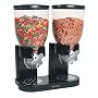Zevro Dual Dry Food Dispenser, Black/Chrome
