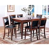 7pcs 3-in-1 Poker Game Counter Height Dining Table Set by Games & Gadgets
