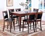 7pcs 3-in-1 Poker Game Counter Height Dining Table Set