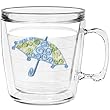 Swirls Beach Umbrella 12 oz Insulated Coffee Mug, Clear