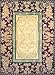 6'0 x 9'0 Moren Corinthian Poetry - Red - Gold Rectangular