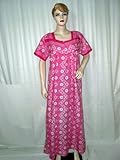 Cotton Ultra Pink White Printed Kaftan Short Sleeves Patio Wear Newage Caftan Lounge Patio Wear