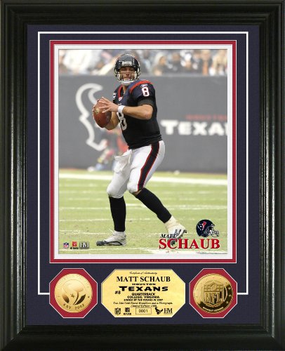 Highland Mint NFL Houston Texans Matt Schaub 24KT Gold Coin Photomint