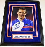 Urban Meyer Autographed Florida Gators National Championship 8x10 Trophy Photo with 06 NAT CHAMPS inscription ~ Custom Framed