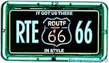 Classic Route 66 Sign Neon License Plate Clock (5 Stars Online Store - Ezshoponline, Inc.)