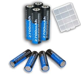 Pro Series Premium AA NI-MH 2700 mAh Rechargeable Battery 8-PACK for Olympus : part 200728, C / D / FE / SP Series Digital Cameras
