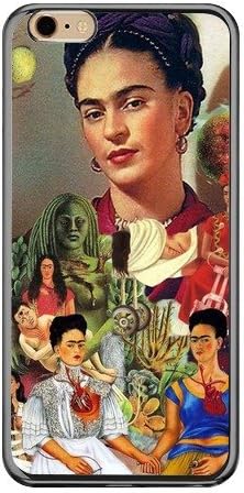 iPhone 6 Plus Case,iPhone 6s Plus 5.5 Case,Personalized Frida Kahlo Portrait Dark Gray Plating and Silicone Protective Case for iPhone 6s Plus 5.5