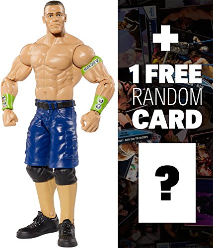 John Cena ~6" Action Figure: WWE Best of 2014 Figure Series + 1 FREE Official WWE Trading Card Bundle