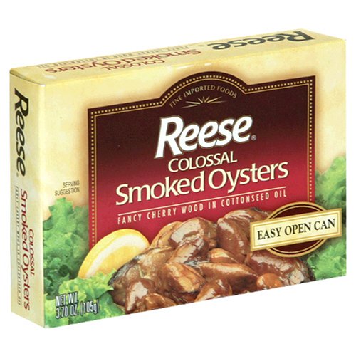 Reese Colossal Smoked Oysters, 3.7-Ounce Cans (Pack of 20) by Reese
