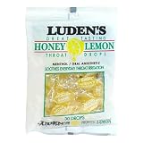 Ludens Throat Drops, Honey Lemon, 12 Boxes of 30 drops