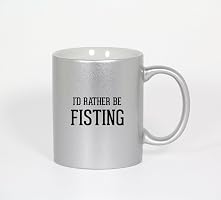 id rather be fisting   11oz silver coffee mug cup