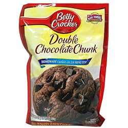 Betty Crocker Cookie Mix, Double Chocolate Chunk, 17.5-Ounce Pouches (Pack of 12)