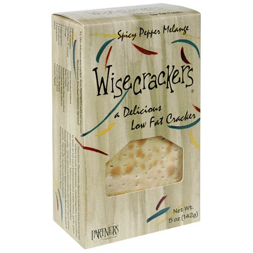 Partners Wisecrackers Low Fat Flatbread Style Crackers, Spicy Pepper Melange, 5-Ounce... by Partners