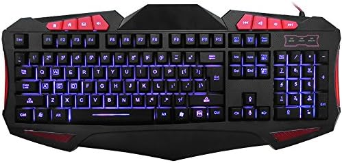 LED USB Wired Gaming Keyboard with 7 Adjustable Colorful Backlights