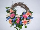 Peach Lily Grapevine Wreath