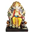 Colorful Ganesh Statue on a Lion Throne