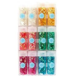 Martha Stewart Crafts Iridescent Hearts & Stars Glitter Set By The Package