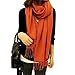 Aiyue Paradise Kiss Womens Winter Long Soft Warm Tartan Check Plaid Striped Scarve Solid Pashmina Scarf Wrap Valentine's Gifts (orange)