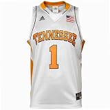 adidas Tennessee Volunteers #1 White Replica Basketball Jersey