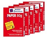 Avery Zweckform 2575 Druckerpapier und Kopierpapier, 80 g, 5 x 500 Blatt