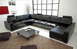 1001 - Modern Bonded Leather Sectional Sofa