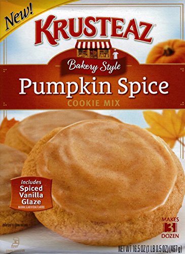 Krusteaz Bakery Style Pumpkin Spice Cookie Mix - (1) 16.5 oz Box - Includes Spiced Vanilla Glaze!