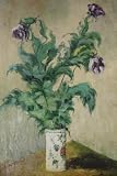 24X36 inch Monet Landscape Oil Painting Repro Purple Poppies