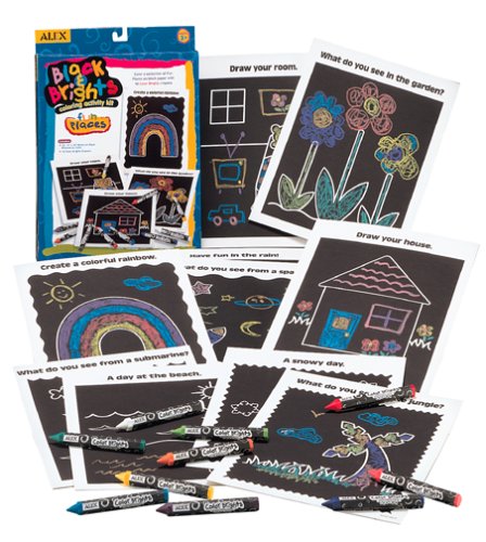 Childrens Toyshop  Toys : Black & Brights Coloring Activity Kit - Fun Places