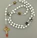 Faux Pearl White Rosary with Photographs