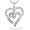 Sterling Silver Round Diamond Double Heart Pendant (1/5 cttw)
