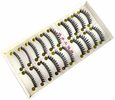 Nails gaga 10 Pairs Black Thick Criss-Cross Designs Pointed Tail False Eyelashes