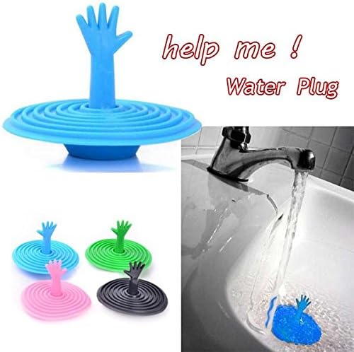 Creative Lovely Hand Shape Sink Plug Water Plug Rubber Sink Stopper Washroom Products - Color Random