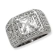 Sterling Silver Men's CZ Ring