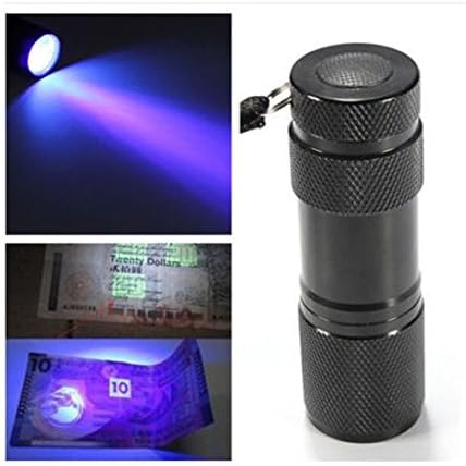 Flashlight Torch Blacklight Detection 9 LED UV Ultra Violet Mini Flashlight Torch Light Lamp New Tactical Flashlight