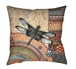 Dragonfly Indoor/Outdoor Weather Resistant Fabric Pillows (Set of two 18 inch)