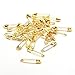 LEFV™ Safety Pins Exquisite Small Metal Clothing Trimming Fastening Tool Findings Metallic Clip Buttons Fastener Tool Accessories, Pack of 100,Gold