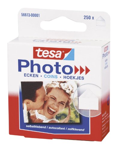 Tesa 56613 - Adesivi ad angolo per foto (Confezione da 250) Tesa 56613 - Adesivi ad angolo per foto (Confezione da 250)