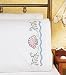 Seashells Pillowcase Pair Stamped Cross Stitch