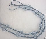 2 X BLUE BEADED DRAPES TIE BACKS TIEBACKS