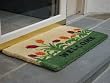 Printed Coco Coir Doormat Welcome Tulip Design